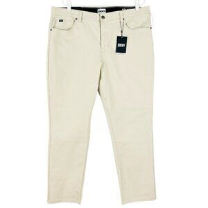DKNY Men's Stanton Ultimate Stretch Slim Fit Beige Pants Size 38x30 Mid Rise NWT